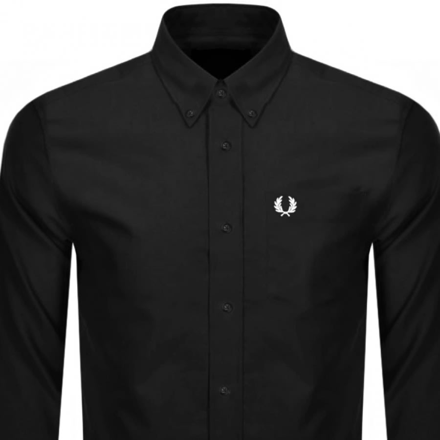 black fred perry oxford shirt